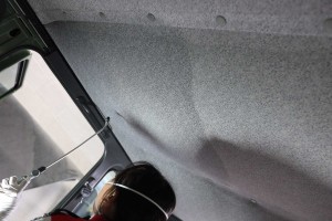 車内　内装クリーニング　天井
