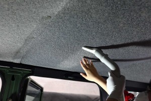 車内　内装クリーニング 天井