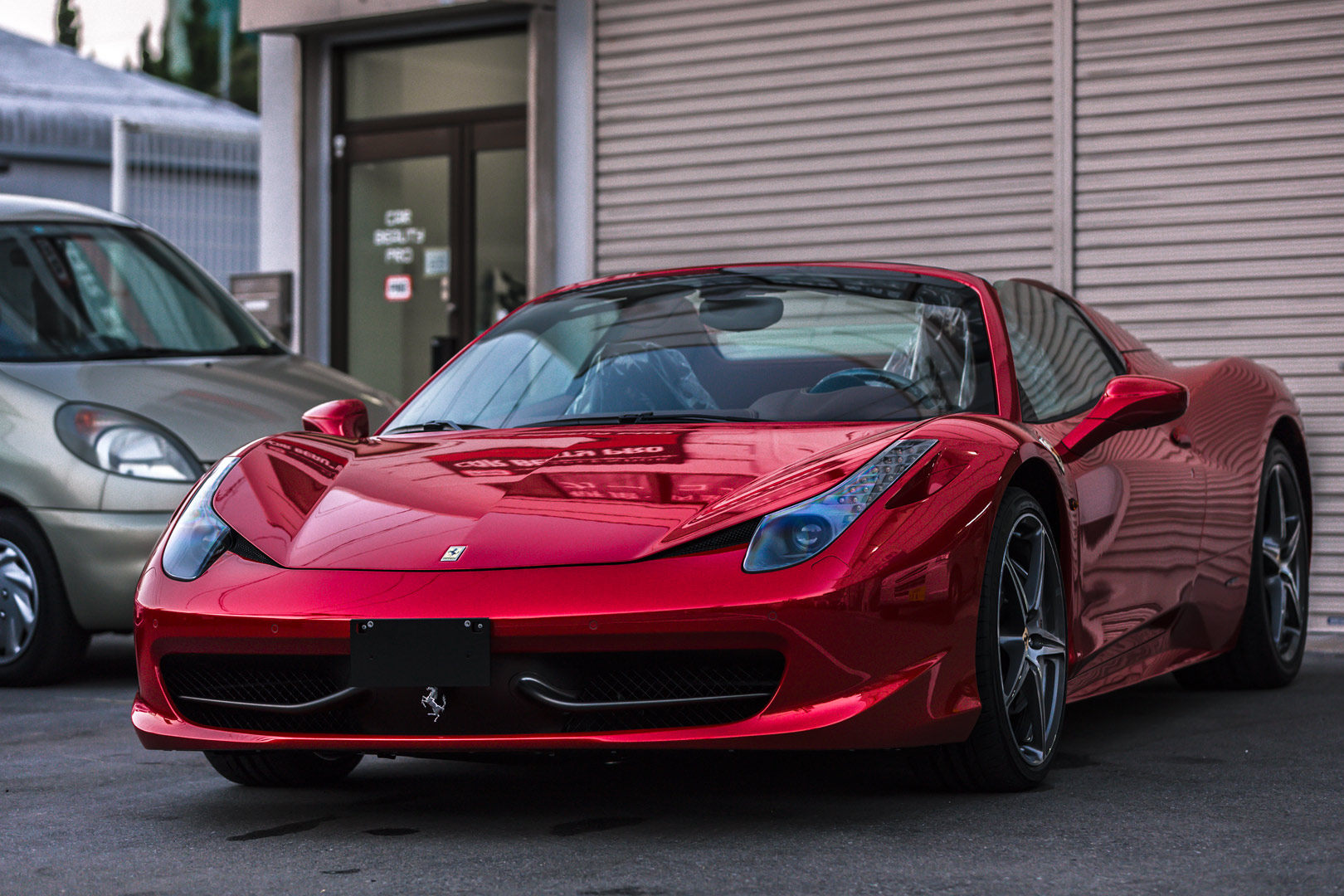 フェラーリ458スパイダー ガラスコーティング