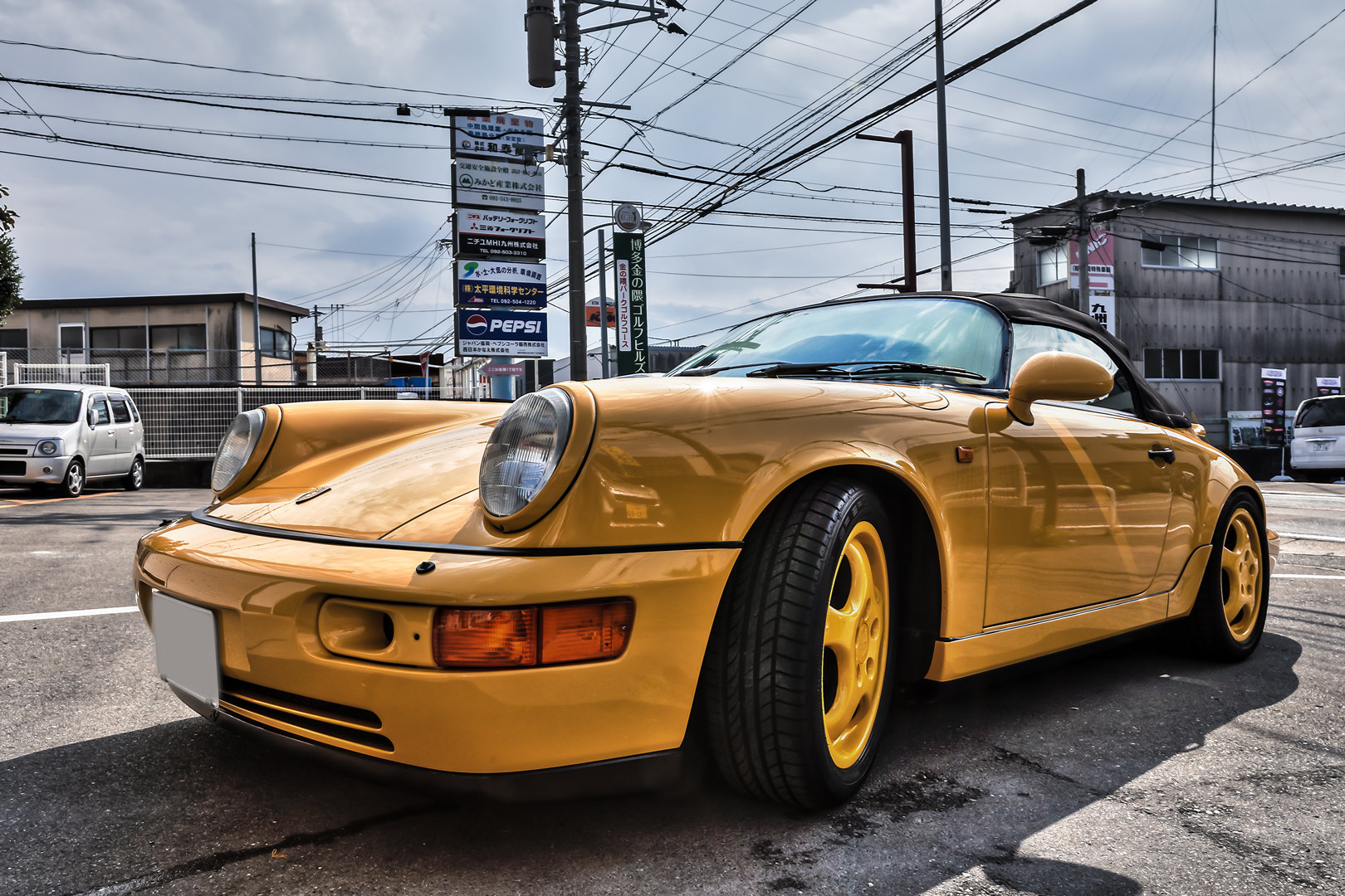 PORSCHE 964スピードスター　 磨きとガラスコーティング