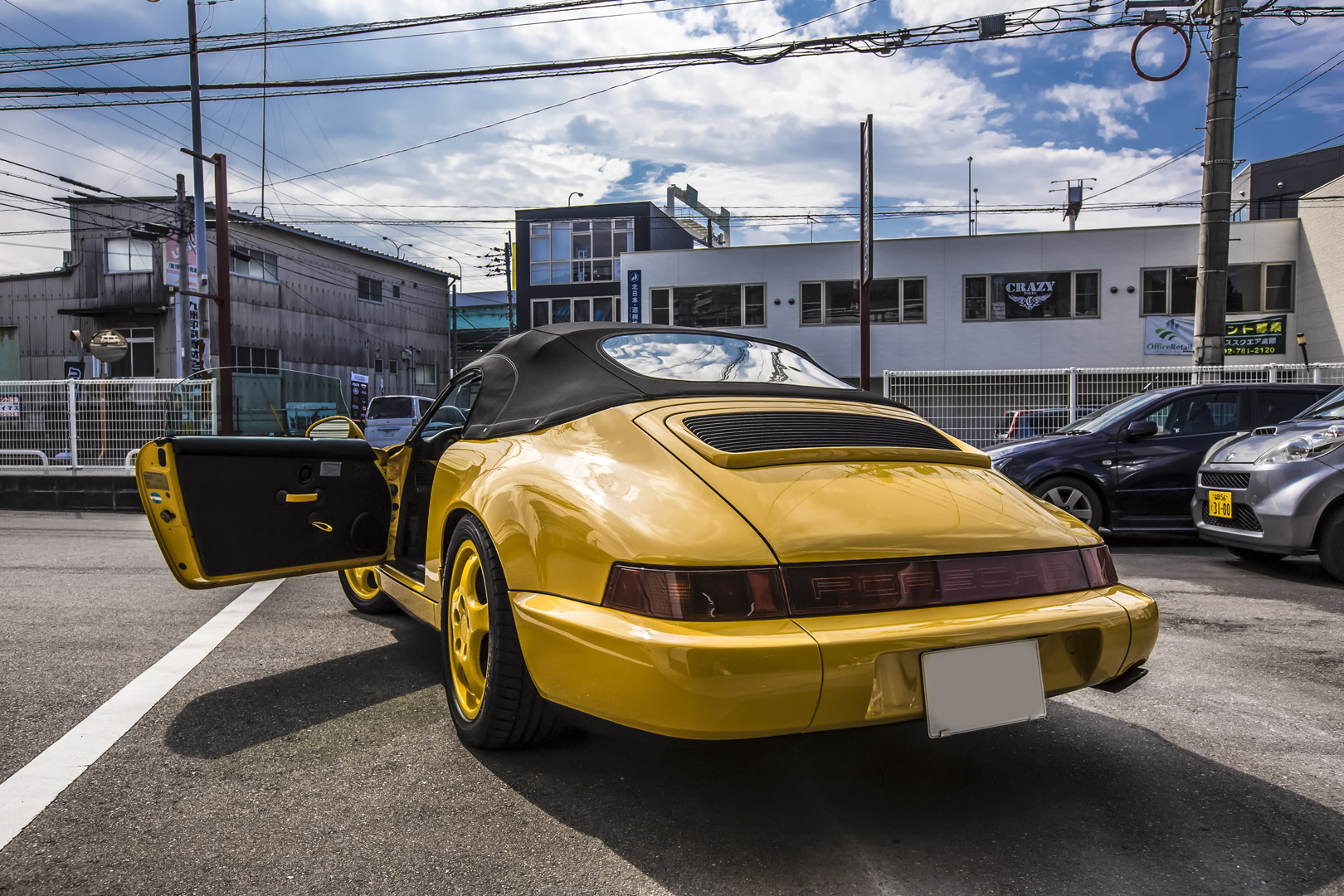 PORSCHE 964スピードスター　 磨きとガラスコーティング